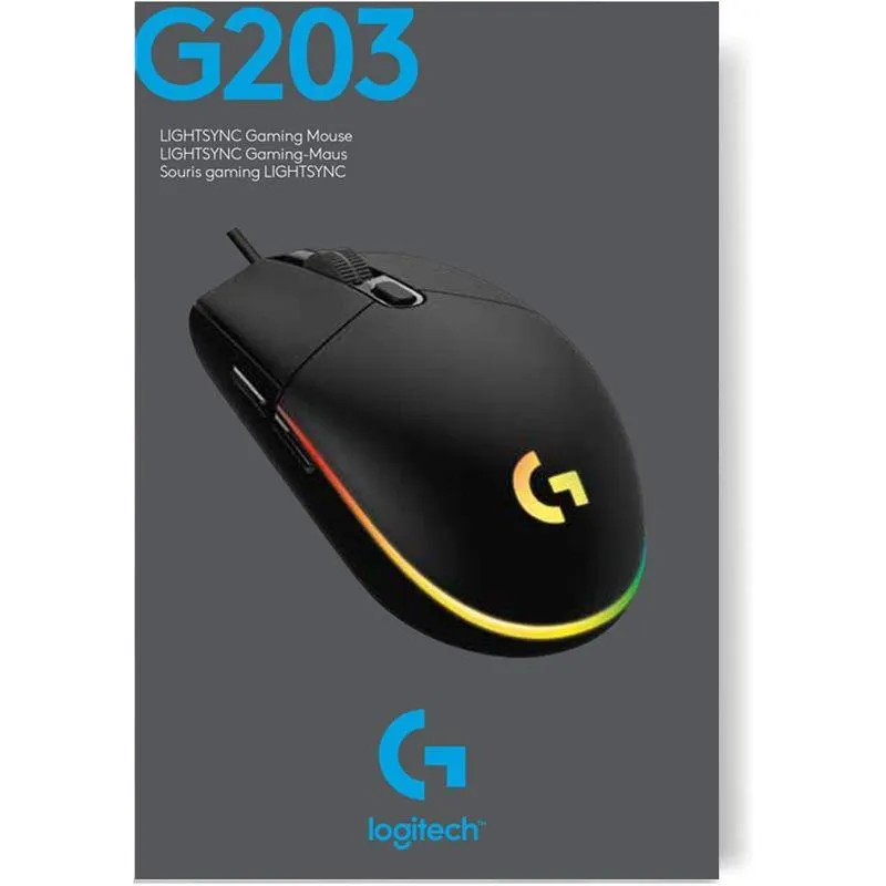 Mouse Logitech G G203 Lightsync 8000 Dpi Color Negro