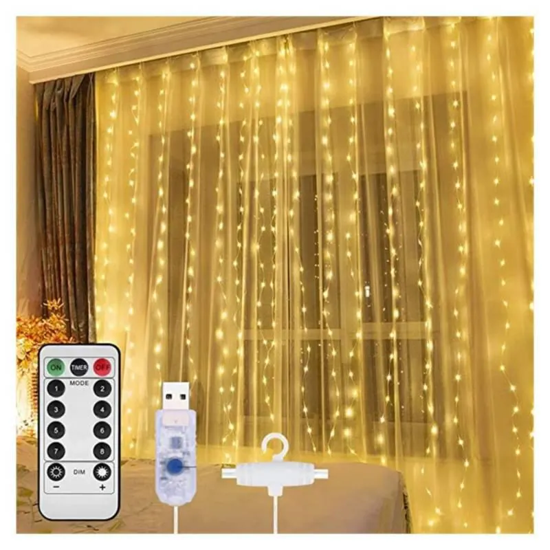 Luz de cortina teledirigida la secuencia la luz de la navidad del led