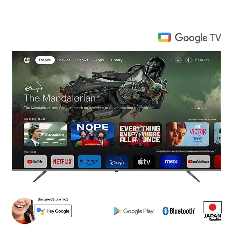 Televisor JVC 75" UHD 4K Google TV LT-75KB538