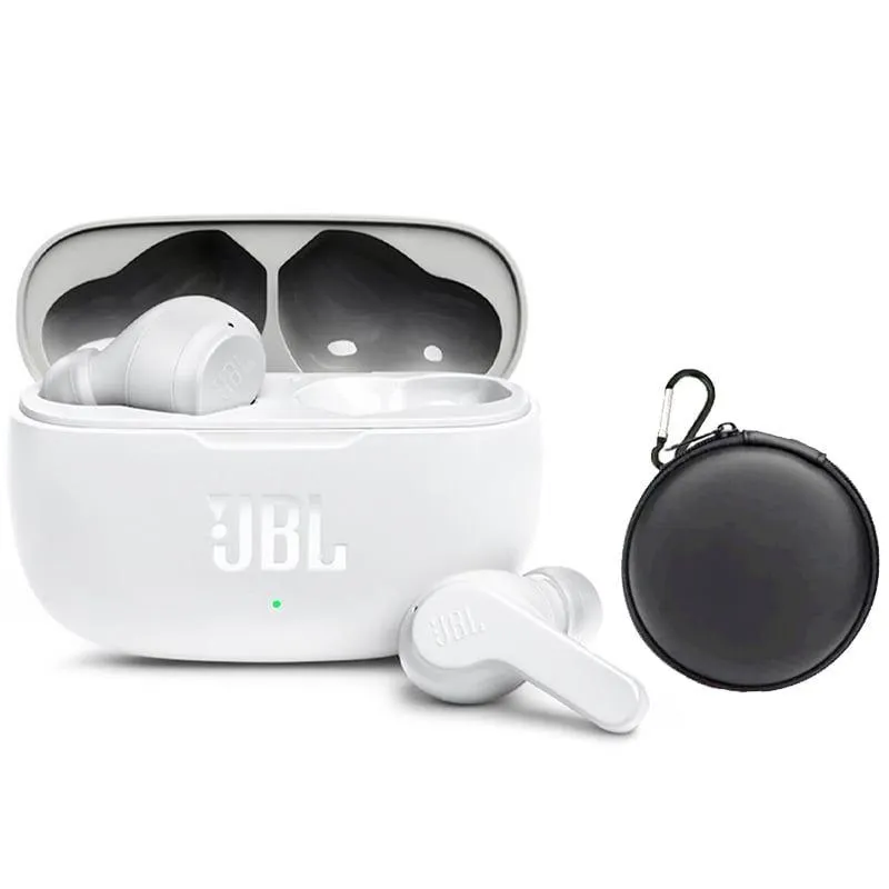 Audífonos Bluetooth Jbl Wave 200 Vibe Tws Blanco y Estuche
