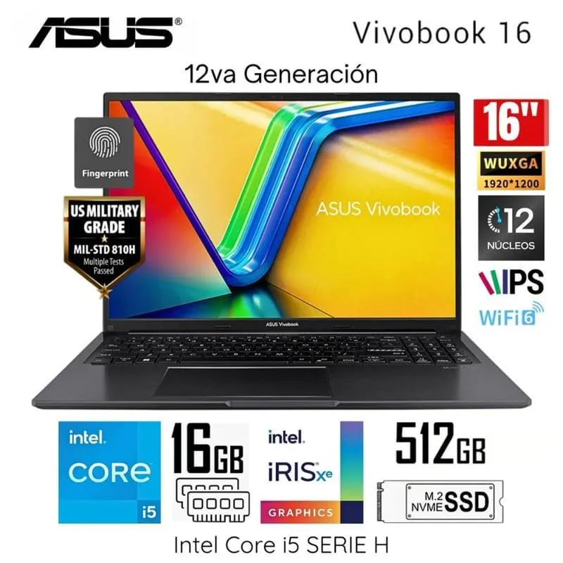 Laptop ASUS X1605ZA-MB292 16 IPS CORE I5 12VA 16GB 512SSD X1605ZA W11 PRO