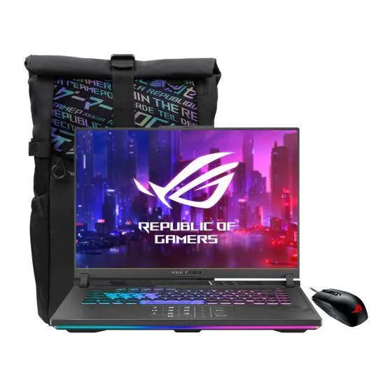 Laptop Gamer Asus ROG Strix G16 de 16", modelo G614JV-N3059W, procesador Intel Core i9 13va Gen, 16GB RAM, 1TB de disco sólido, cámara web 720p HD, entrada USB, HDMI, RJ45 y tipo C, Windows 11, Wifi, Bluetooth 5.3, tarjeta gráfica GeForce RTX4060.