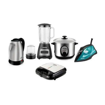 Licuadora + plancha + hervidor + olla arrocera + panini grill Practika