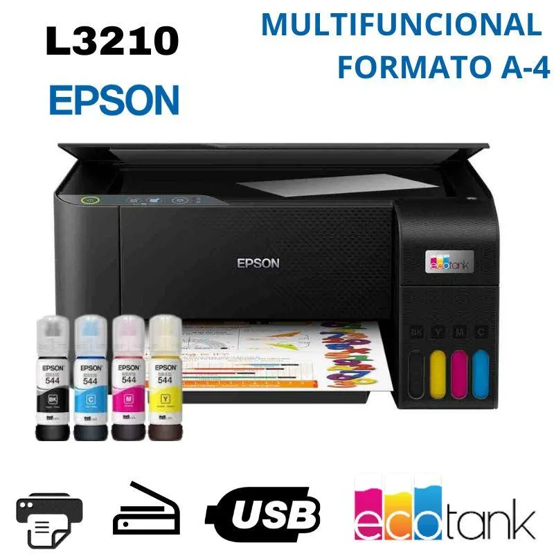 Impresora Multifuncional Epson EcoTank L3210 USB