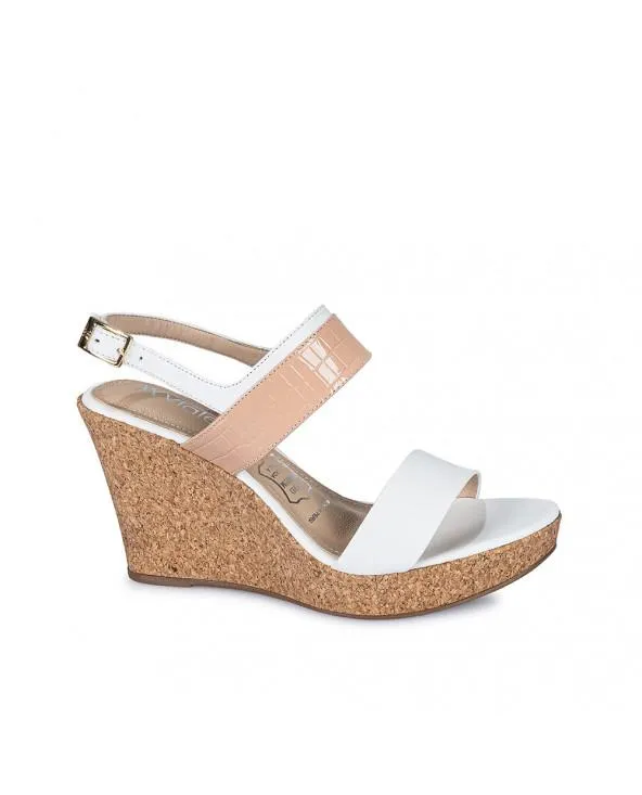 SANDALIA ALE-2408 BLAN/NUDE