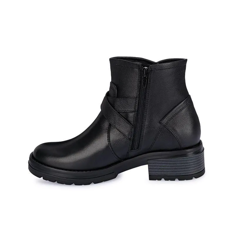 Botin Jodhpur Casual Mujer Cuero Viale Negro