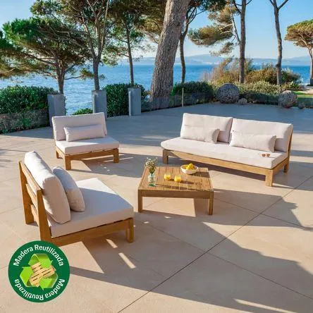 Set de terraza Lechuza 4 personas con mesa Movenda