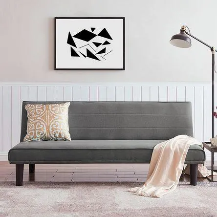 Sofá Futón Alaska Gris de Madera/Tela Orange 167x72x92cm