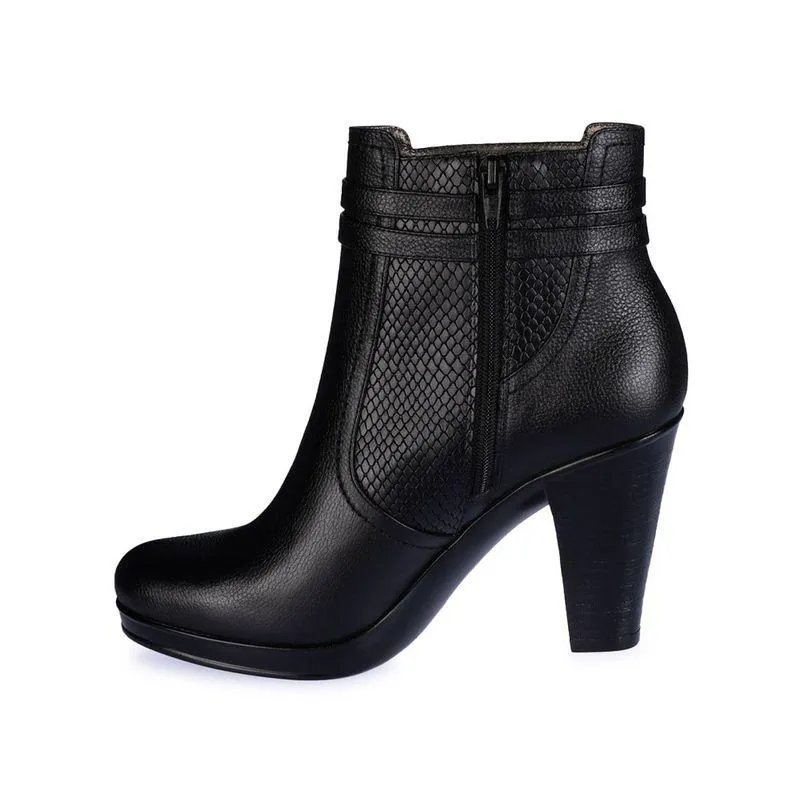 Botin Jodhpur Casual Mujer Cuero Viale Negro