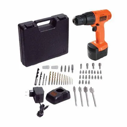 Atornillador 12V Mp + Set 50 piezas Black&Decker