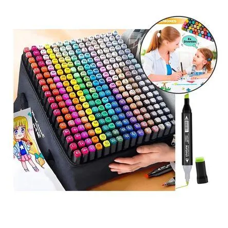 Plumones Touch Doble Punta set de 262 Piezas