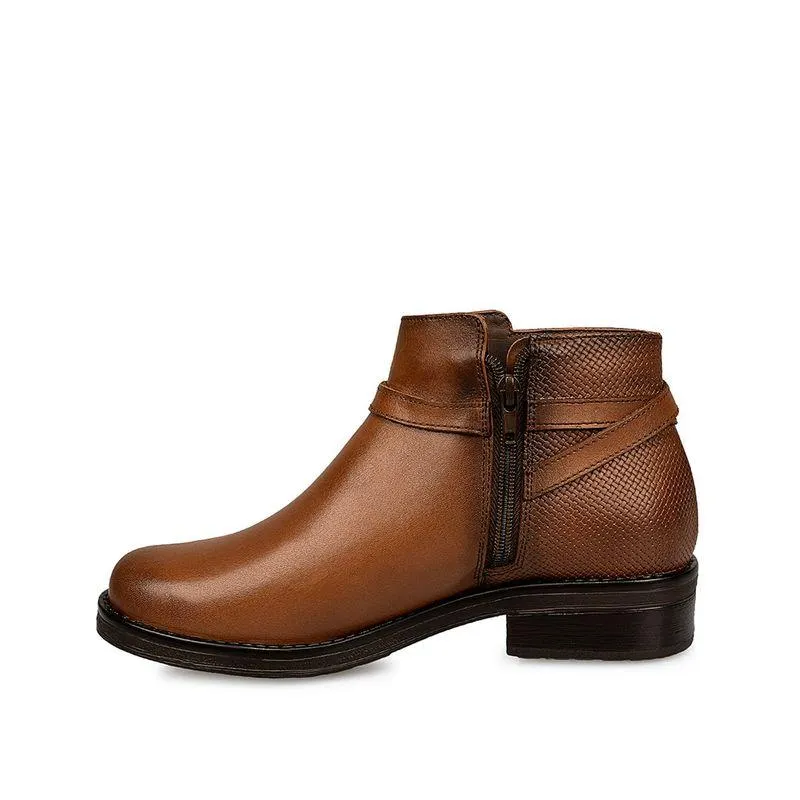 Botin Jodhpur Casual Mujer Cuero Viale Toffe