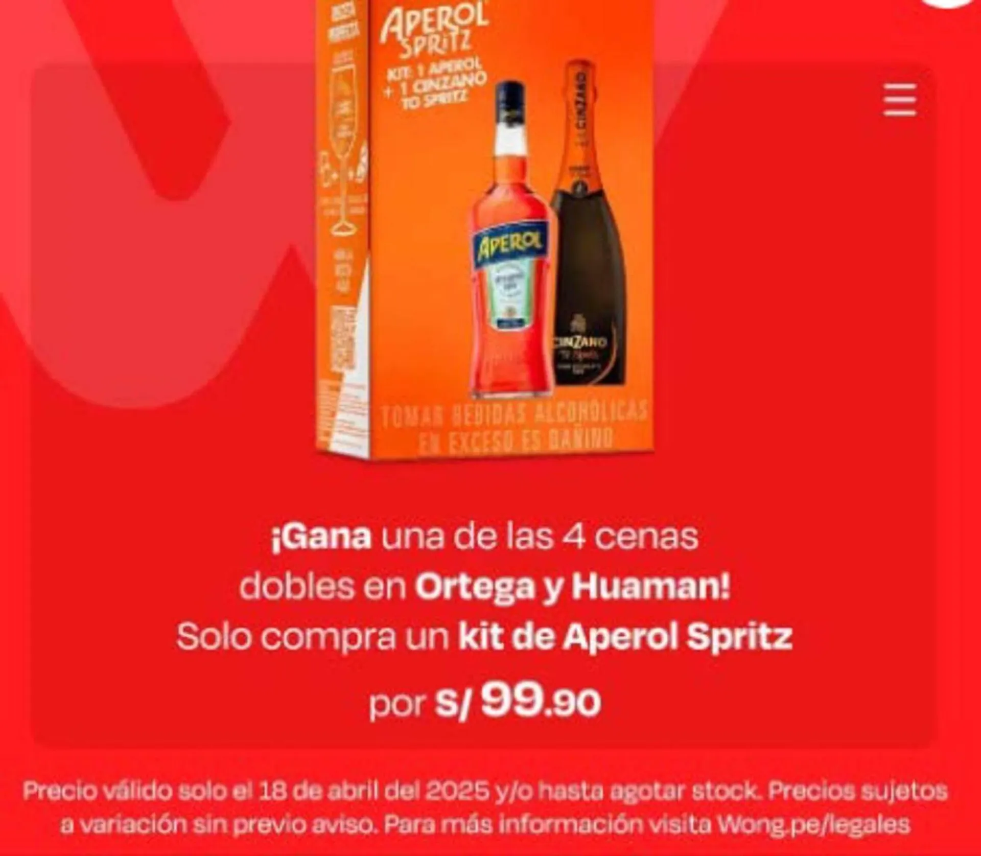 Catalogo de Catálogo Wong 18 de abril al 24 de abril 2025 - Pag 1