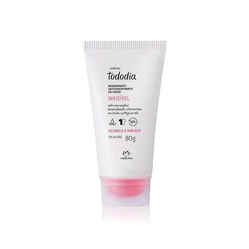 Tododia Desodorante antitranspirante en crema invisible acerola e hibisco 80 g