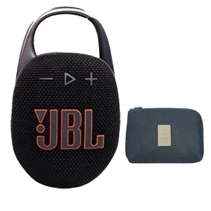 Parlante Bluetooth JBL CLIP 5 BLUAM-Negro Y Estuche
