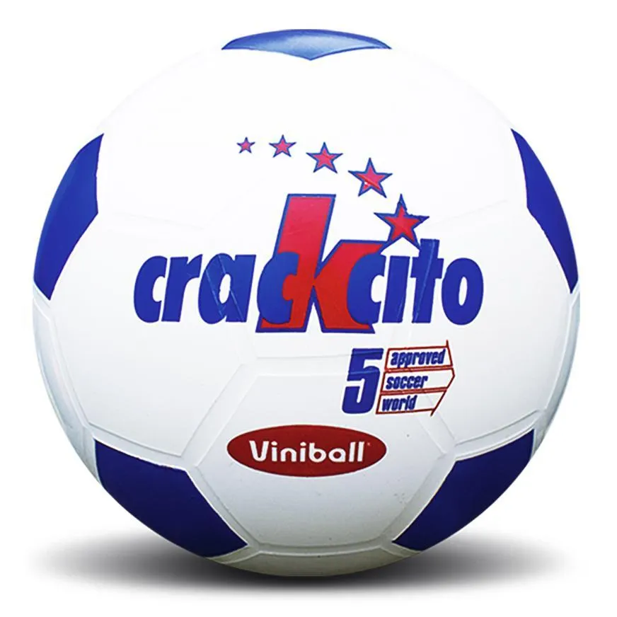 Pelota De Fútbol Viniball Semideportiva Crackcito Blanco Y Azul