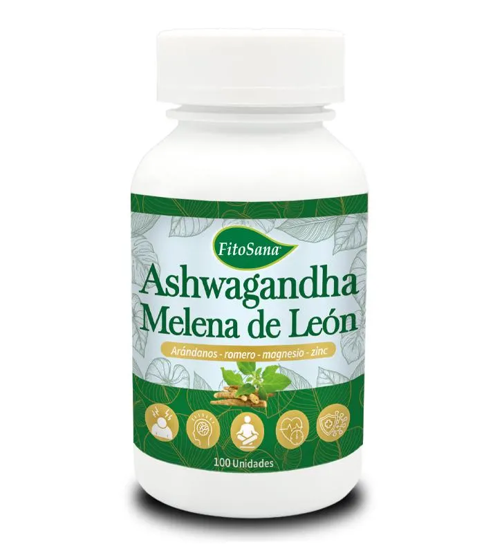 FRASCO ASHWAGANDHA MELENA DE LEÓN 100UNID