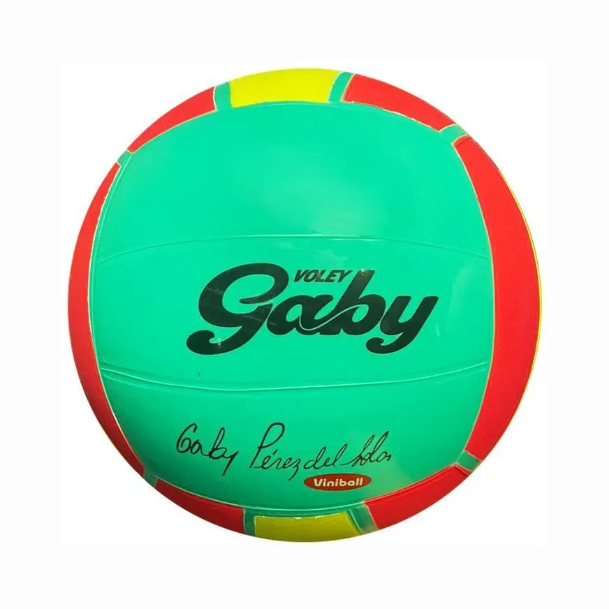 Pelota De Voley Viniball Gaby Tricolor Verde/Amarillo/Rojo