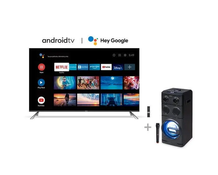 Televisor Miray LED 4K UHD Smart 65" MK65-T1002BT + Minicomponente Miray MCM-P5