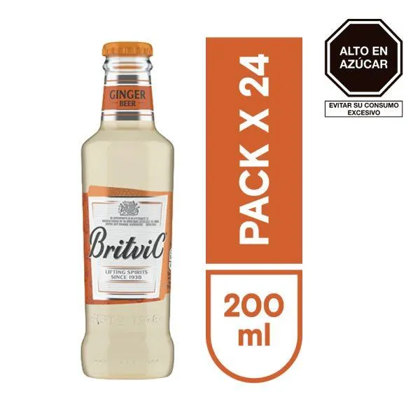 24 Unds Ginger Beer Britvic botella x 200ML