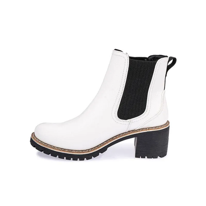 Botin Chelsea Casual Mujer Ann D Vian Blanco