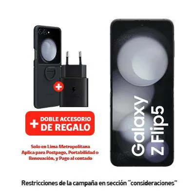 Samsung Galaxy Z Flip 5 512GB Negro + Case + adaptador