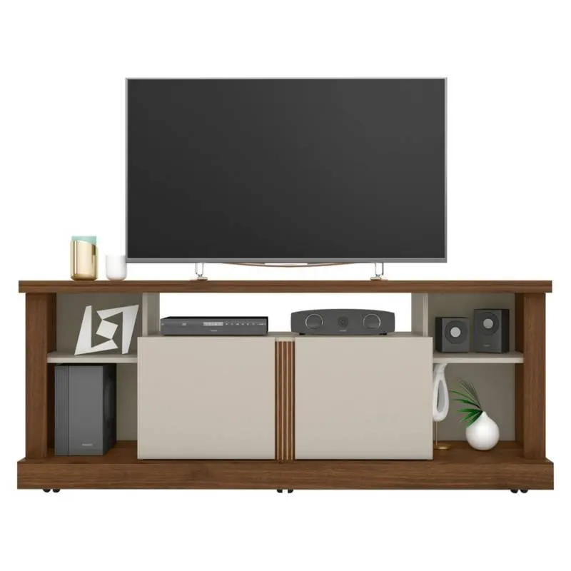 Mesa de TV 65" Jeri Off White/Noguera