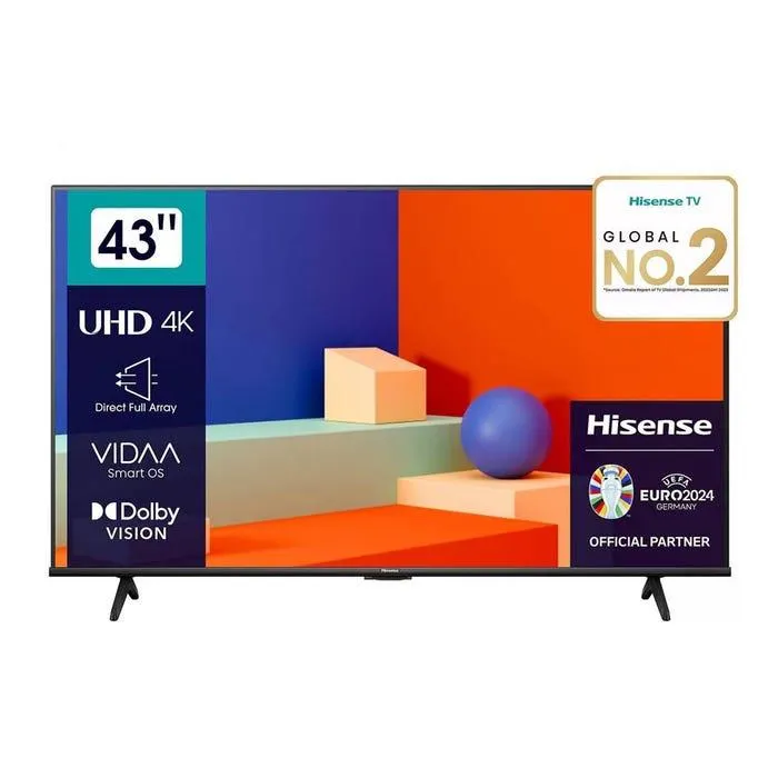 TV Hisense 43" LED Smart UHD 4K VIDAA 43A6K 2023