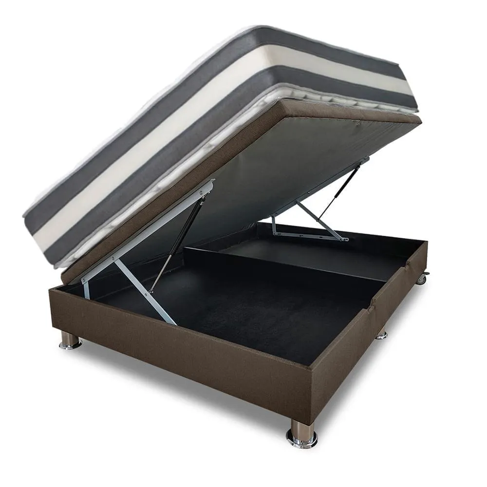 Cama Practibox Antistress Antares | 1.5 Plazas Marrón