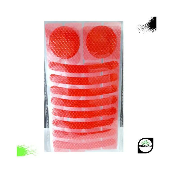 Paquete de 40 Stickers Reflectivos Rojo