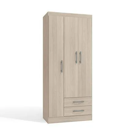 Ropero MDP Almendra Orange Modelo Cali 3 Puertas 2 Cajones