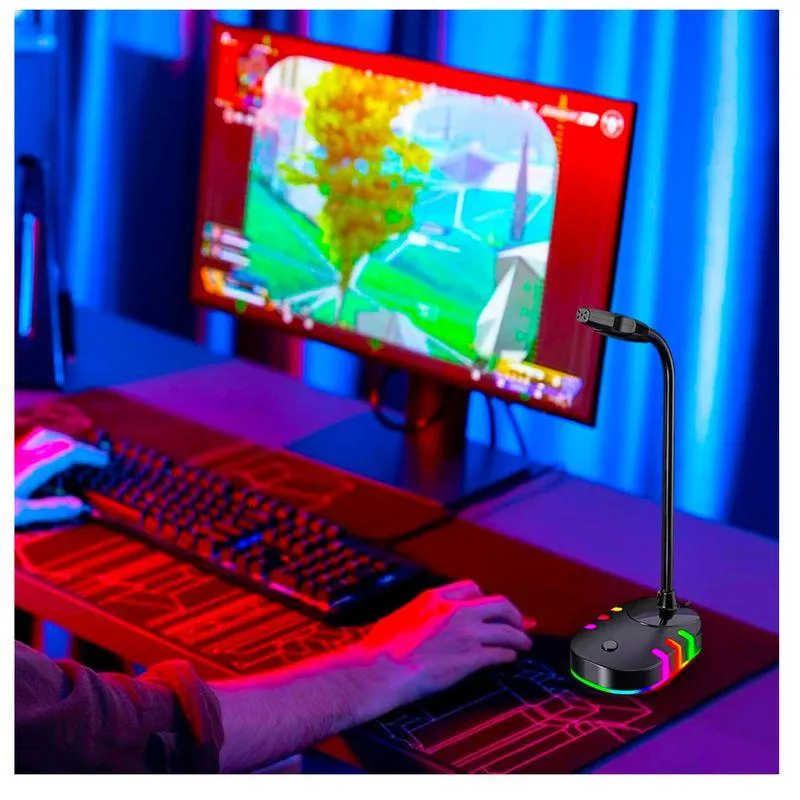 MICRÓFONO GAMER RGB AVATEC CMP-1001B USB