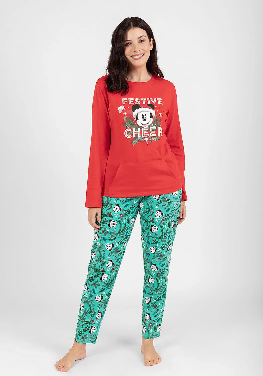 PIJAMA PANTALON DISNEY MUJER ALGODÓN ROJO - D6057