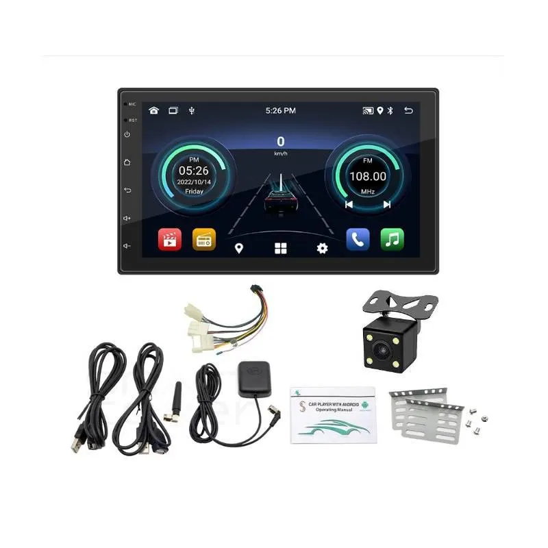 AUTORADIO 2RAM 32GB 4Core ANDROID 10 Pulg Para Camioneta Auto+Cámara