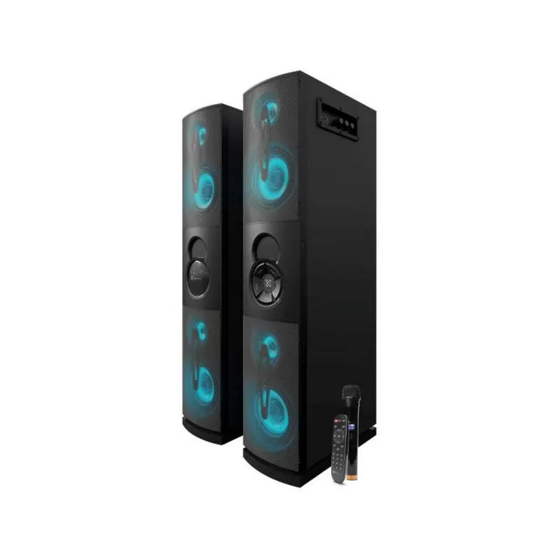 Parlante Dual Klip Xtreme Bluetooth BT 300W KFS-600 RMS Negro + Micrófono Inalámbrico