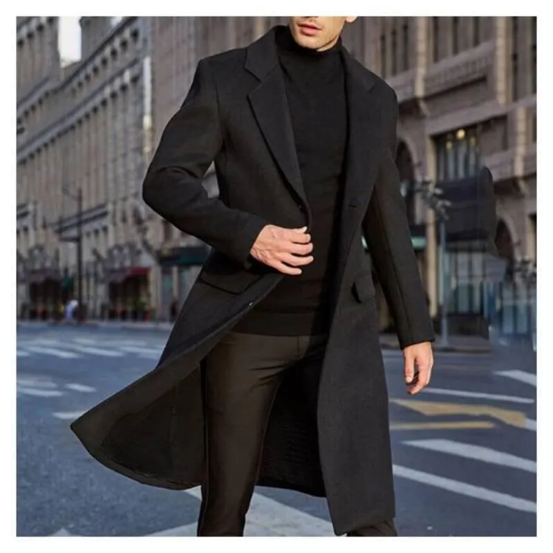 Chaqueta cortavientos sólida de otoño e invierno abrigo para hombre