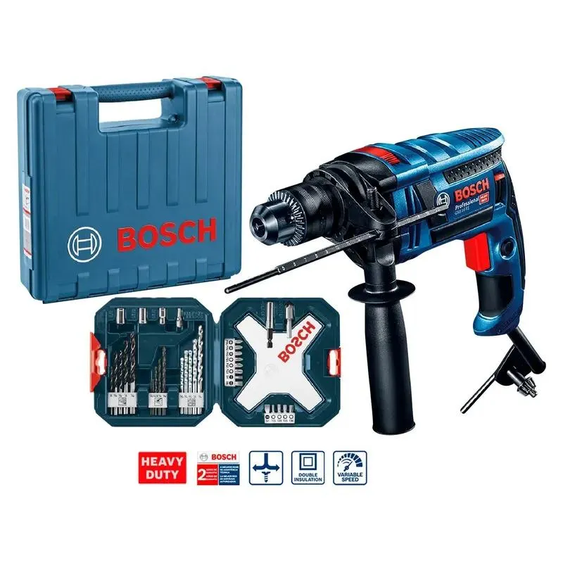 Taladro Percutor GSB 16 +Set de 34 Piezas