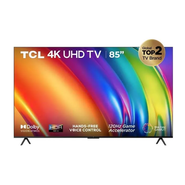 TV TCL 85" LED 4K UHD Smart Google TV 85P745