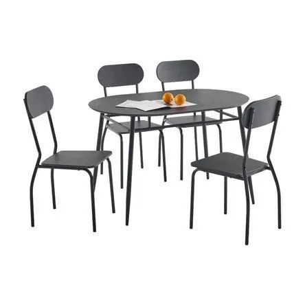 Juego de Comedor Palma Ovalado MDF Tabaco + 4 Sillas
