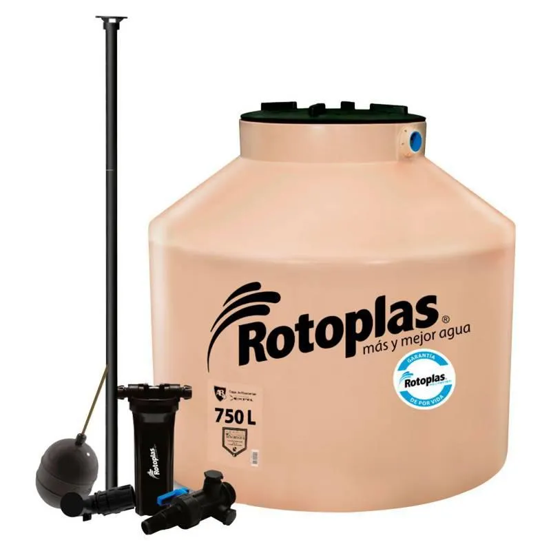 Tanque de Agua Rotoplas 750L + Accesorios