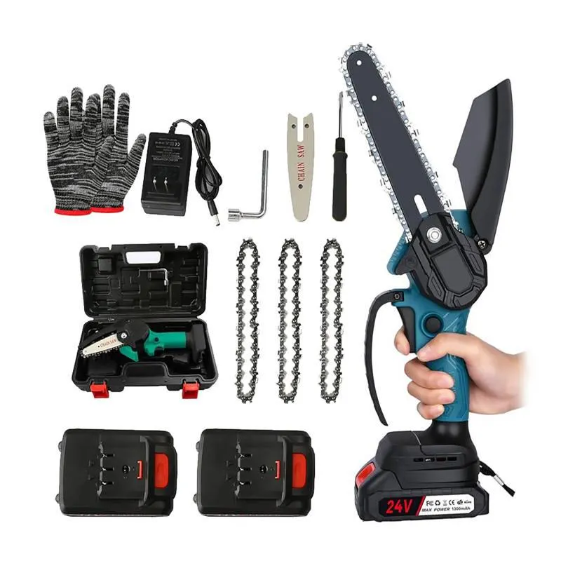 Motosierra Electrica Inalámbrica 2 Baterias + Accesorios