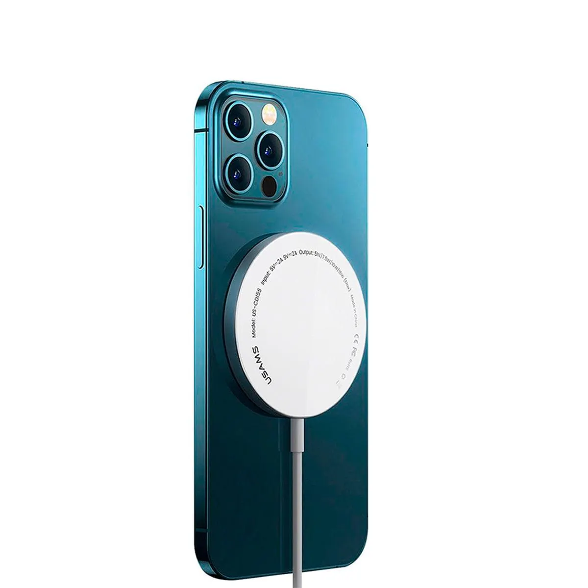 Cargador Inalámbrico Magnético 15W para iPhone 12-13-14 Blanco