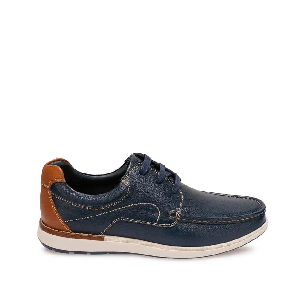 Zapato Top Sider Casual MATEO-2603 Azul Viale Homme Cuero