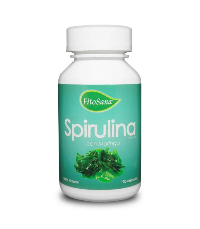 Spirulina con Moringa – 100 Cápsulas