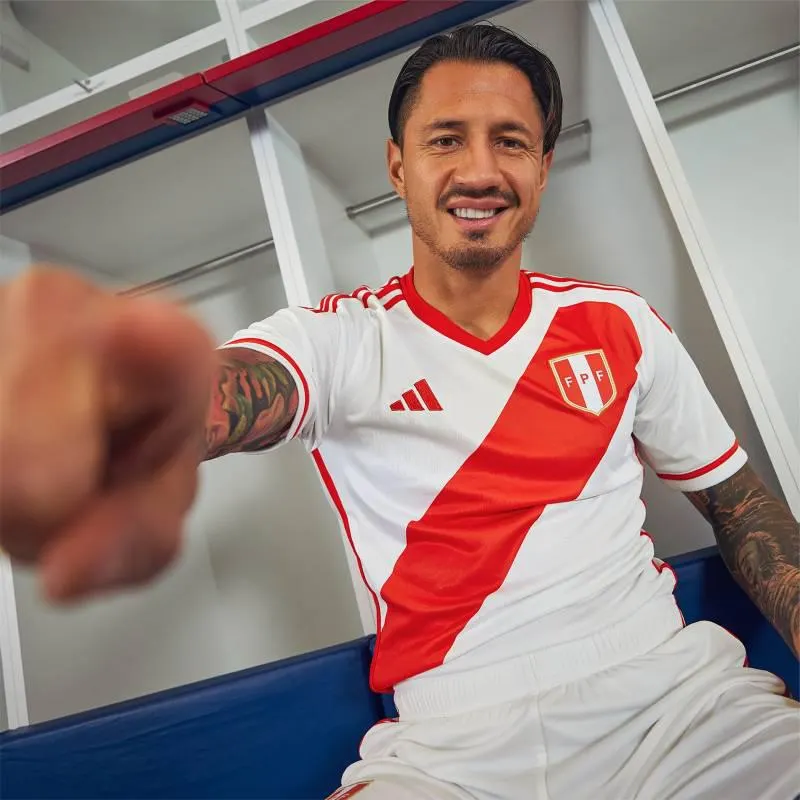 Camiseta de Fútbol Oficial Local Perú Selección 2023 Adidas Hombre