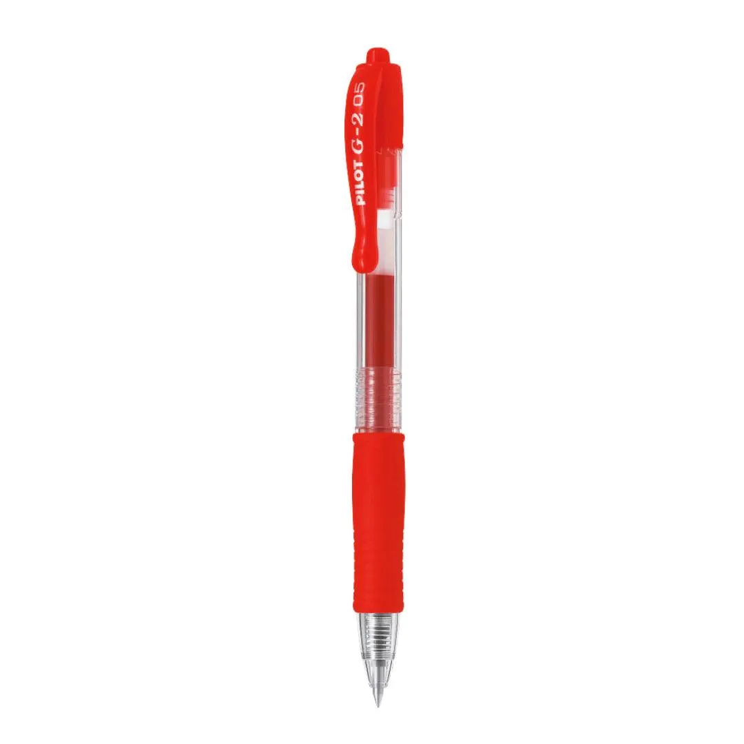 Bolígrafo Pilot Tinta Gel G2 Grip Retráctil 0.5 mm Color Rojo
