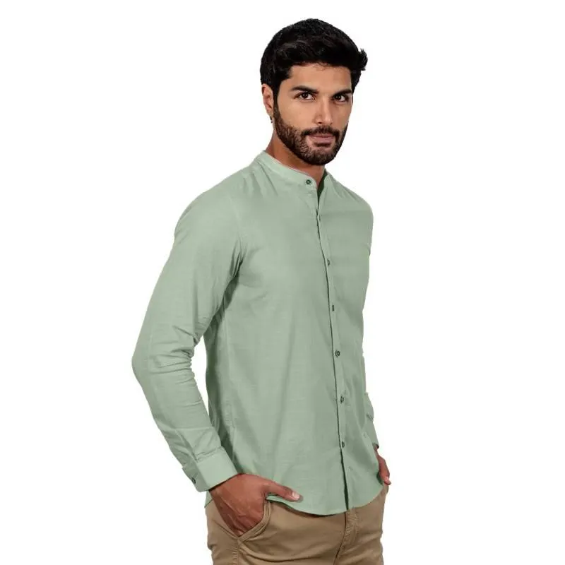 CAMISA LINO CUELLO NERU MANGA LARGA HOMBRE ISAGUE.