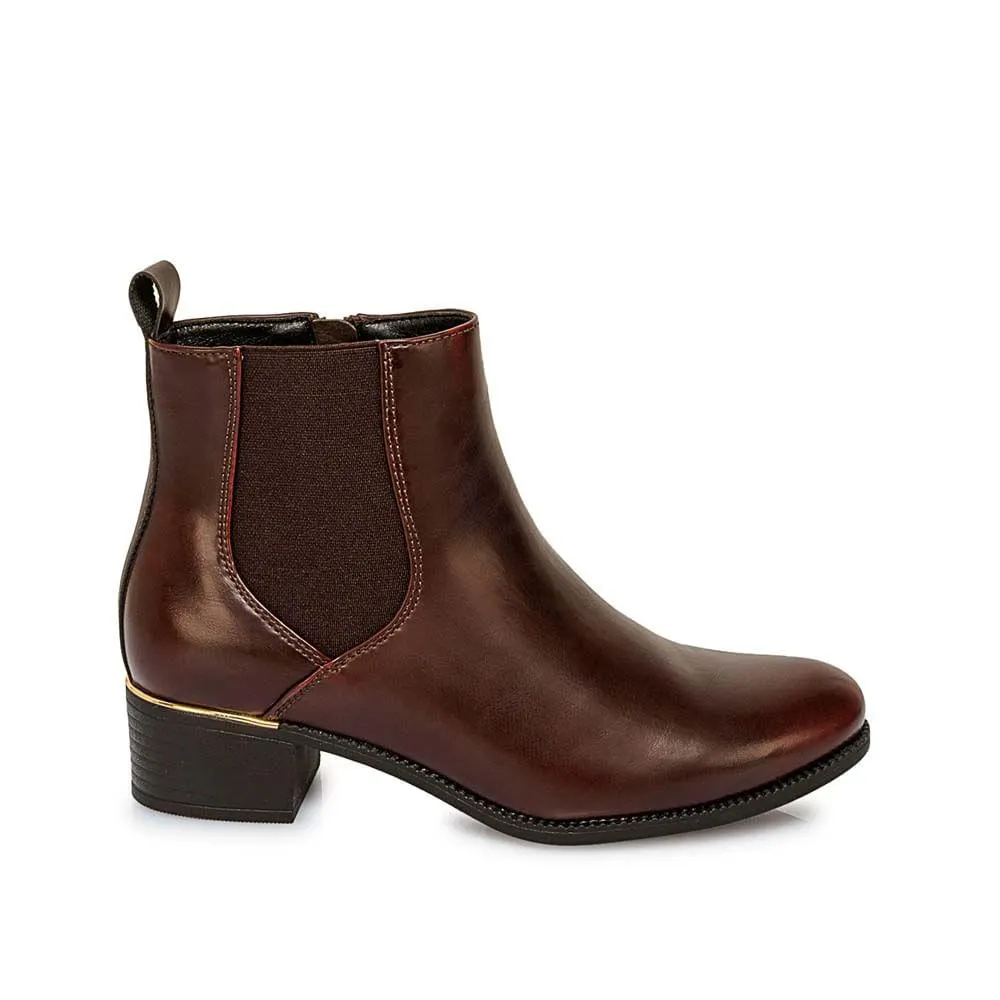 Botín Chelsea Casual DAVI-2523 Cherry ADV