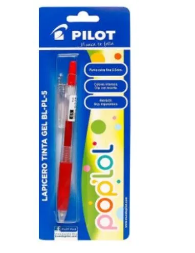 Bolígrafo Pilot Pop Lol Tinta Gel Blister Rojo