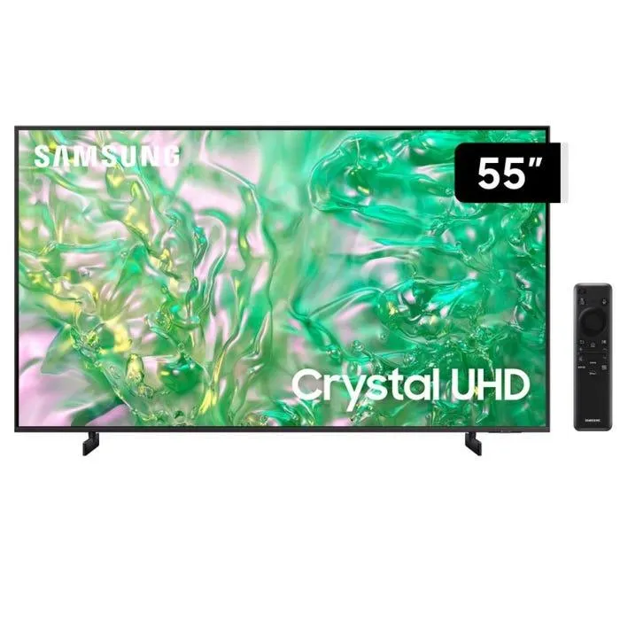 TV Samsung 55" LED Crystal 4K UHD Tizen DU8000 (2024)